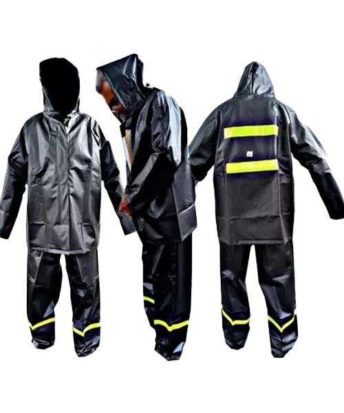 Conjunto Impermeable cremallera y reflectivos - Negro solintos 3