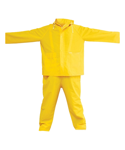 Conjunto chaqueta pantalon capucha broche calibre 16 amarillo 3 solintos