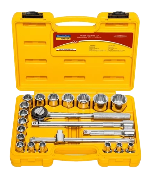 Maletin Herramientas 22 Piezas Juego de Tubos Estriados Y Accesorios 1 2 - MASTER - 22 1